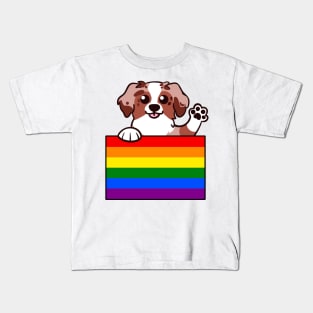 Love is Love Puppy - Red Merle Aussie v2 Kids T-Shirt